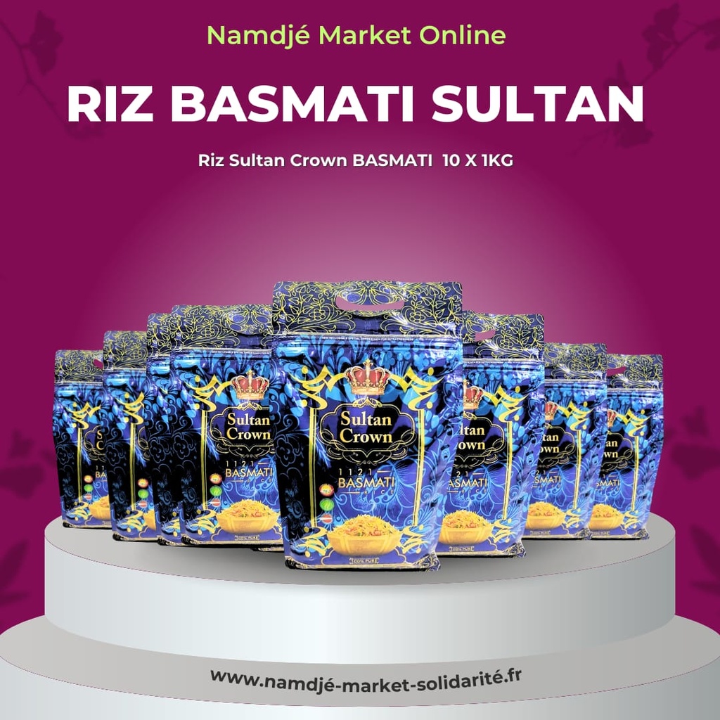 Riz Sultan Crown Basmati 20kg  (20 x 1 kg)